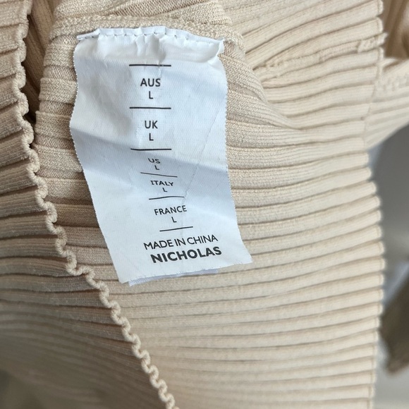 Nicholas Janine Rib Knit Cage Top Ivory Size Large - Picture 7 of 8